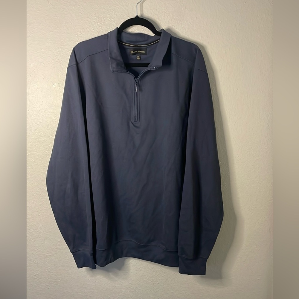 Allen Edmonds Men's Navy Zip Up Jacket Size XXL Quarter Zip Up
